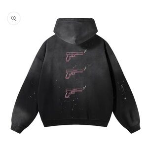 Vintage Pink Pistol Hoodie | Night Hound Original
